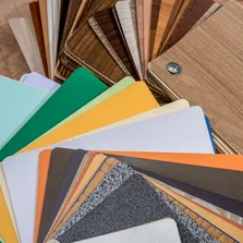 Fantastisch große Auswahl an Farben, Strukturen & Mustern - color palette for furniture on table - Stock-Fotografie
